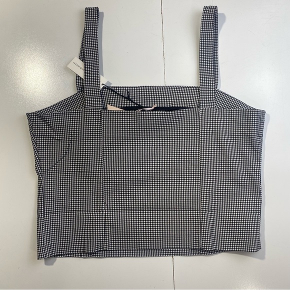 Cupcakes & Cashmere Black &White Gingham Checkered  Woman’s Tank Top NWT 14 - Picture 2 of 13